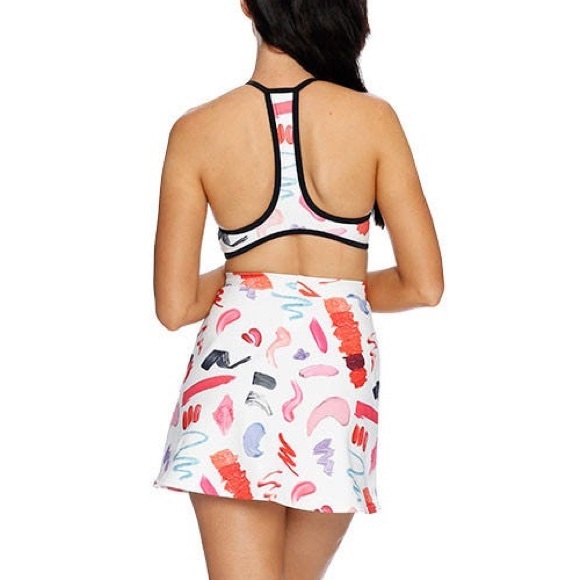 BLACKMILK Let’s Make Up Skirt Set Racerback Crop Top A-Line Skirt White M/L - Picture 14 of 15